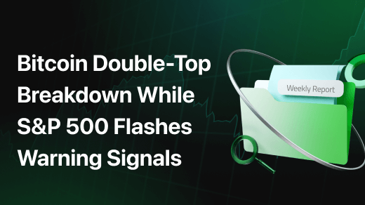 Bitcoin Double-Top Breakdown While S&P 500 Flashes Warning Signals